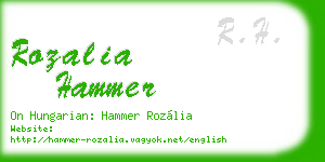 rozalia hammer business card
