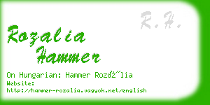rozalia hammer business card